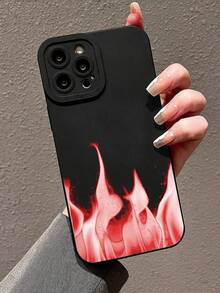 红色火焰印花液态硅胶手机壳全身保护防震防摔 TPU 软橡胶外壳兼容 iPhone11/12/13/14/15/15pro/15 Plus/15 Promax/7plus/8plus/X/Xs Max/Xr/11pro/12pro/13pro/14pro/12mini/13mini/11promax/12promax/13promax/14promax/14plus/6/6s/6plus/7/8/Se&Samsung Galaxy/A54/A14/A32/A24/A52S/S20/S21/S22/S23/S24/S23Plus/S23ultra - 黑色 - 查看 2