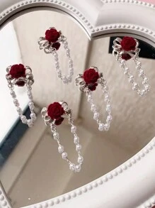 1 Cái túi 5 Hợp kim kẽm Đổ xô Vật rủ xuống Nơ , Móng tay Đồ trang trí , Mới Các sản phẩm - Nhiều màu - Xem 1