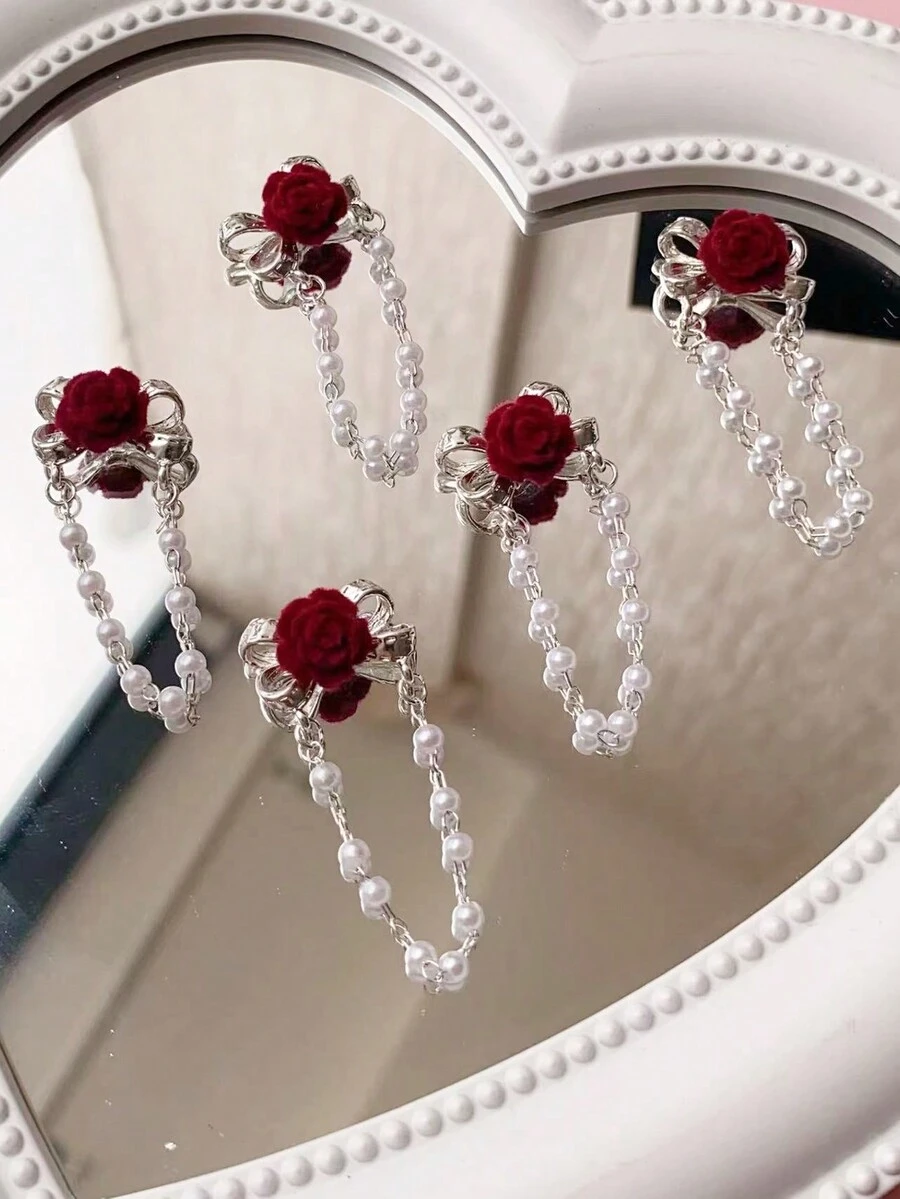 1 Cái túi 5 Hợp kim kẽm Đổ xô Vật rủ xuống Nơ , Móng tay Đồ trang trí , Mới Các sản phẩm - Nhiều màu - Xem 1