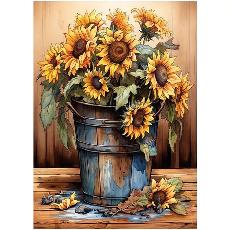 Tranh đính đá - Kim cương tròn Magic Cube - Kim cương nguyên khối [Bộ] 30*40cm - Nhiều màu - Xem 1