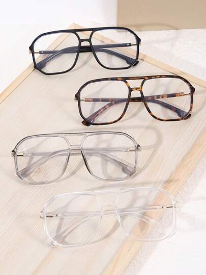 1pair Fashionable Versatile Comfortable Glasses Suitable For Students, And Daily Reading On Devices Such As Books, Computers And Mobile Phones Clear Glasses Accessories Glasses Accessories For Women