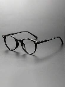 Montures de lunettes rondes en acétate faites à la main, de style classique de marque de haute qualité. Lunettes de vue rétro pour hommes. Accessoires de lunettes transparentes