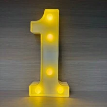 1入組21公分/8.3英吋led字母燈,字母發光數字燈,情書晚燈,用於家庭、酒吧、婚禮、生日、聖誕派對室內外裝飾 - 黃色 - 查看 59