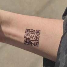 6 Pcs "I Love You" QR Code Tattoo Sticker Waterproof Temporary Tattoo - Black - View 8