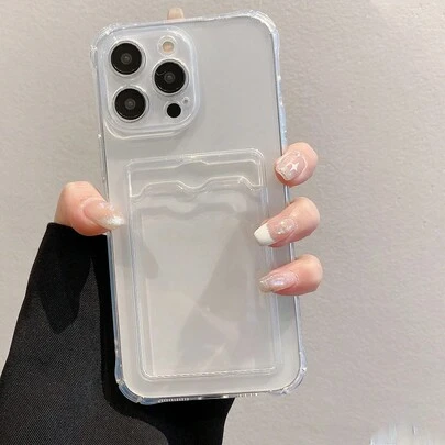 纯色TPU卡槽手机壳，基础款透明纯色材质卡槽手机壳，兼容 15/78p/Xr/Ges2max，兼容 P15/Promax/防摔P14/加厚P13/全包P12/P11，兼容三星手机壳，加厚防摔TPU软壳手机壳，春季礼物，国际版，非国内版