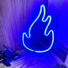 1 件霓虹灯火焰、火箭、牛头、外星人、欢迎霓虹灯，电池或 USB 供电 LED 装饰灯，11x7.36x0.7 英寸（28x18.7x1.8 厘米），适用于桌面、墙面装饰、游戏室、女孩卧室、宿舍、酒吧、庭院、露营、周年纪念、情人节生日派对、节日礼物、万圣节、圣诞节 - 白色 - 查看 15