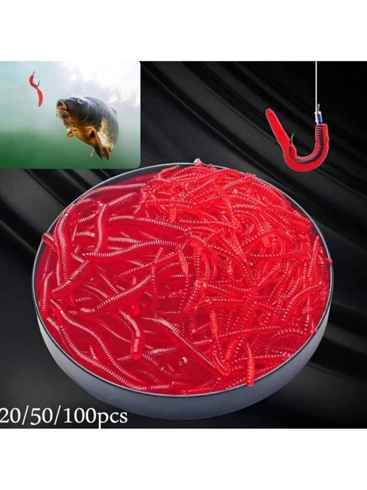 50/100/200 pcs Appâts De Pêche Leurre Souple, Fourche Dés Simulation