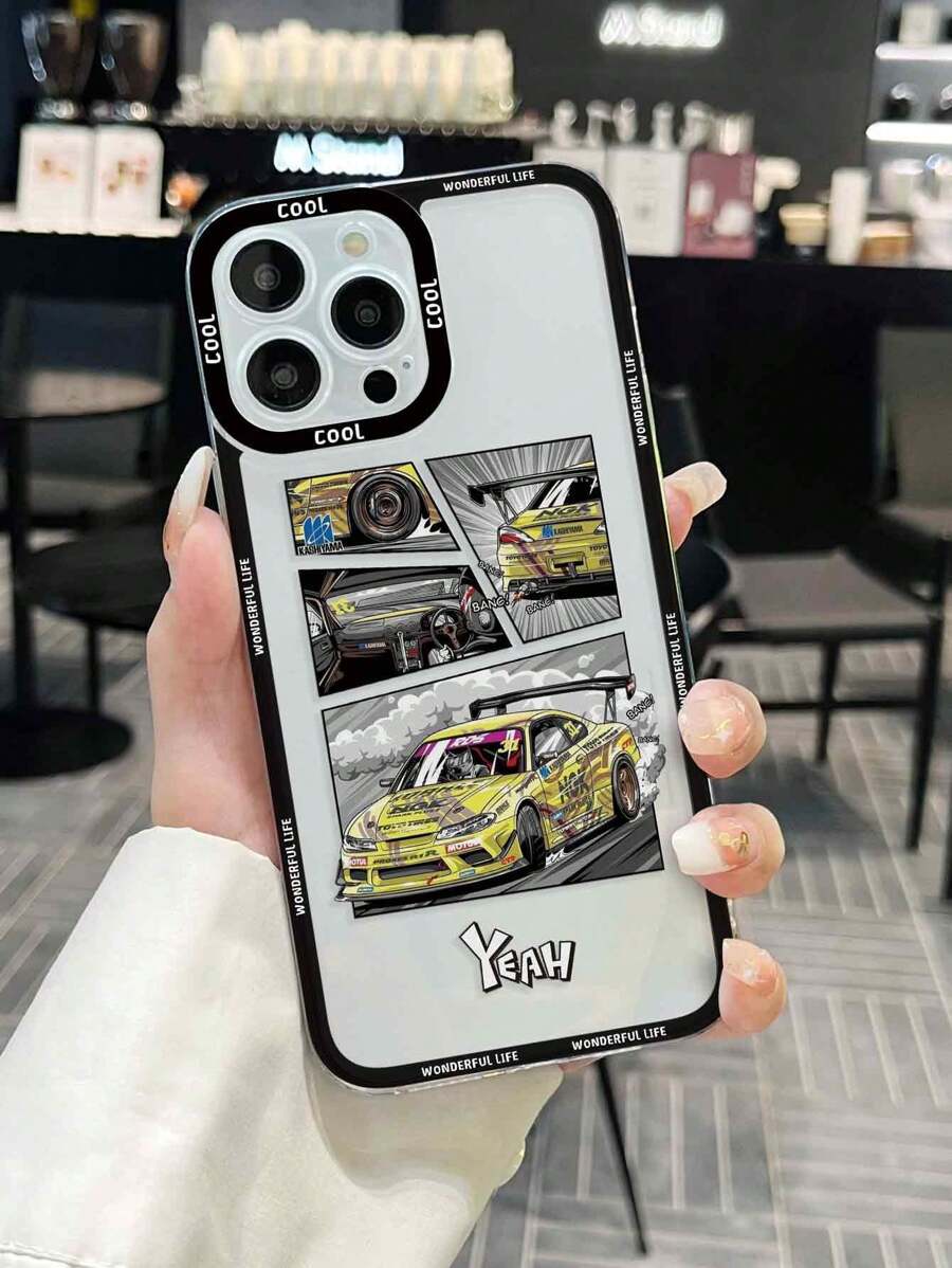 1 Miếng Trong suốt Chống rơi Thời trang Xe đua In Ốp lưng & bao da điện thoại , Tương thích với Apple , Samsung Và Xiaomi Redmi Loạt - Nhiều màu - Xem 1