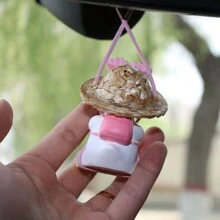 1pc Cute Duck Swing Car Hanging Ornament, Rearview Mirror Pendant Decor, Car Interior Accessory, Home Fragrance Accessory - Multicolor - View 4