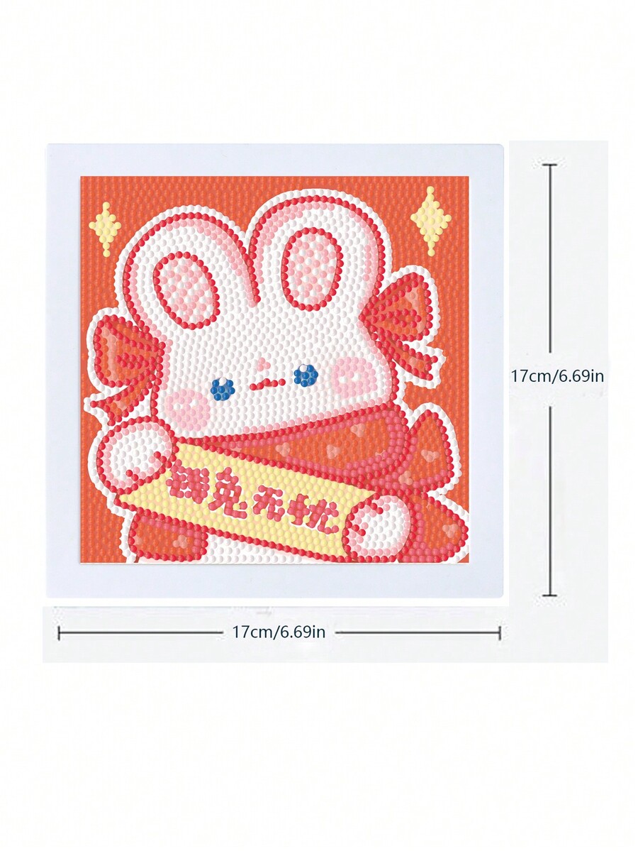 Money Rabbit Peaceful Bunny Cartoon Child Diy Diamond Painting With ...