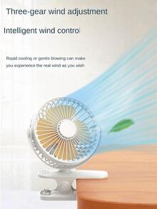 SMALL CLAMP FAN 1200 MAh Portable Rechargeable Automatic Oscillating Head Fan - 彩色 - 查看 6