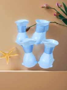 1組/4入狗狗雨鞋,防滑、耐用、防水、易於清潔設計,不易掉鞋,適用於戶外活動 - 彩色 - 查看 5