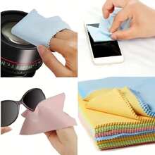 10/20/50/100pcs Chamois Glasses Cleaner, Jewelry Care Wipe Cloth, Microfiber Cleaning Cloth For Glasses, Cloth Lens Phone Screen Cleaning Wipes(Random Color)