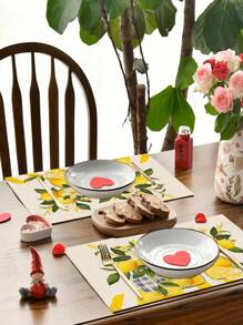 4pcs Phong cách Bắc Âu Chanh Mẫu Đối với Bàn , Chống nóng Ăn uống , Đệm tách Đối với Ly cà phê Và Bát , Có thể giặt được , Bữa tiệc ngày lễ Và Gia đình Phòng bếp Đồ trang trí Quân nhu Đối với , Khách sạn , Và Nhà - Màu be - Xem 4