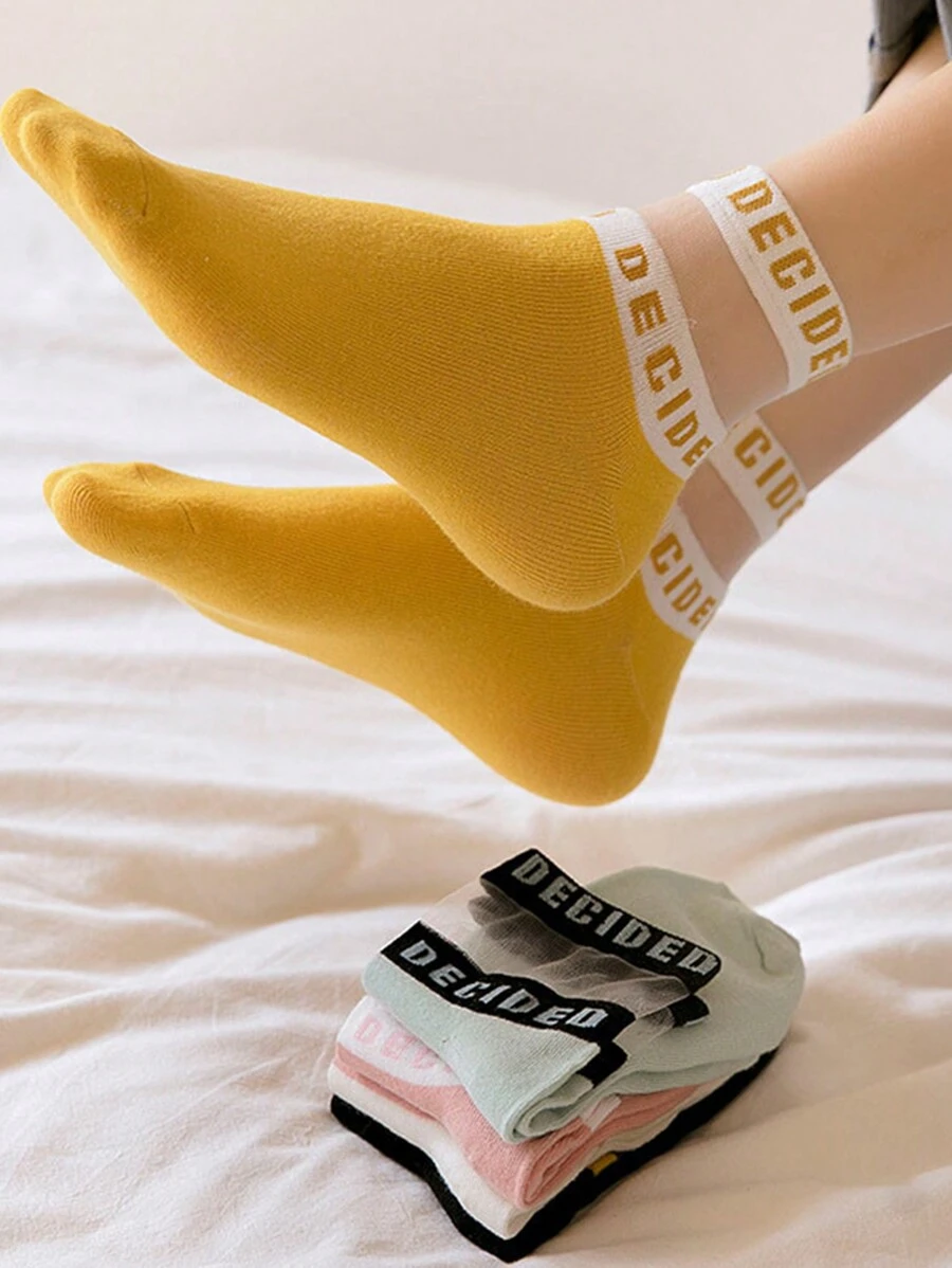 Zuousxbs 5-Finger-Socken Für Damen - Süße Rutschfeste Zehensocken In 5 Farben