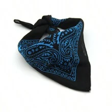 1pc Men's Bandana Head Wrap, Hip Hop Multi Use Square Scarf, Sweat Absorbing Headband, Paisley Silk Scarf - Red - View 9