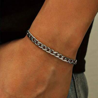 1pc Unsex Titanium Steel Bracelet Accessory 304 Stainless Steel Kirin Chain Bracelet Halloween