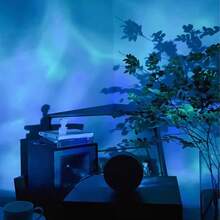 Water Wave Light Effect Night Light Dynamic Rotating Sunset Projection Lamp Bedroom Ambience Live Streaming Wall Background Light - USB Plug - View 7