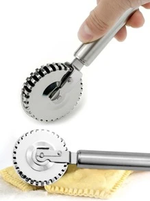 Stainless Steel Pie Crust Embossing And Edge Crimping Roller - Stainless Steel Pie Embossed Edge Sealing Roller - View 2