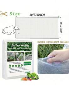 Garden Netting, Fine Mesh Protective Plant Cover, Vegetable Row Cover, Blueberry Bush Fruit Tree Flower Garden Screen Barrier Net - White - View 11