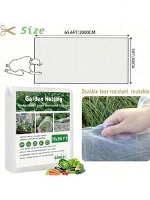 Garden Netting, Fine Mesh Protective Plant Cover, Vegetable Row Cover, Blueberry Bush Fruit Tree Flower Garden Screen Barrier Net - White - View 4