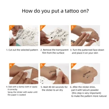 6 Pcs "I Love You" QR Code Tattoo Sticker Waterproof Temporary Tattoo - Black - View 5