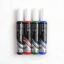 4pcs Liquid Ink,Push Button-Type Marker Pen Set,For Whiteboard Graffiti Back To School