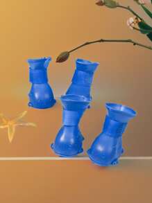 1組/4入狗狗雨鞋,防滑、耐用、防水、易於清潔設計,不易掉鞋,適用於戶外活動 - 彩色 - 查看 13