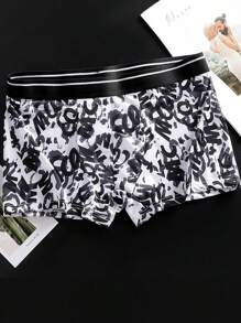 Men's 4pcs/Set Ice Silk Thin Breathable Sexy Printed Boxer Briefs For Summer - Multicolor - View 2