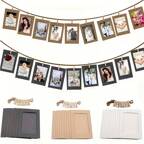 10枚入り ペーパーフォトバナー ウェディング、記念日、誕生日、休日のパーティー、ホームデコレーション、デスクトップDIY装飾 (クリップとツイン付き)
