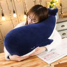 1pc 25cm Lifelike Blue Whale Plush&Stuffed Toys Simulate Soft Cute Animal Sea Whale Pillow Lovely Cushion Dolls Creative Birthday Gift Home Decoration Christmas Gift,Sea Monster,Cute Pillows,Penguin Plushie,Sea Plush,Plushie Penguin,Whale Shark Plush - Blue - View 6