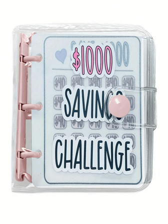 [Herramienta de capacitación en educación financiera] Archivador suelto de ahorros y planificador de desafío de ahorros, libro mayor de ahorros divertido - Objetivo de ahorro semanal/mensual personalizable | Herramienta de plan de ahorro con diseño de hojas sueltas + Seguimiento de progreso + Manual de educación financiera, cultiva el hábito de ahorro, herramienta de gestión del dinero de bolsillo para interacción entre padres e hijos