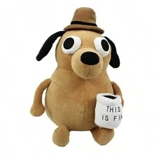 Peluche Meme Viral Perro En Llamas This Is Fine (20 Cm) - Albaricoque - Ver 1