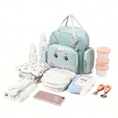 1 件装户外多功能母婴包，轻便大容量，单肩，双肩，斜挎，刺绣，保暖