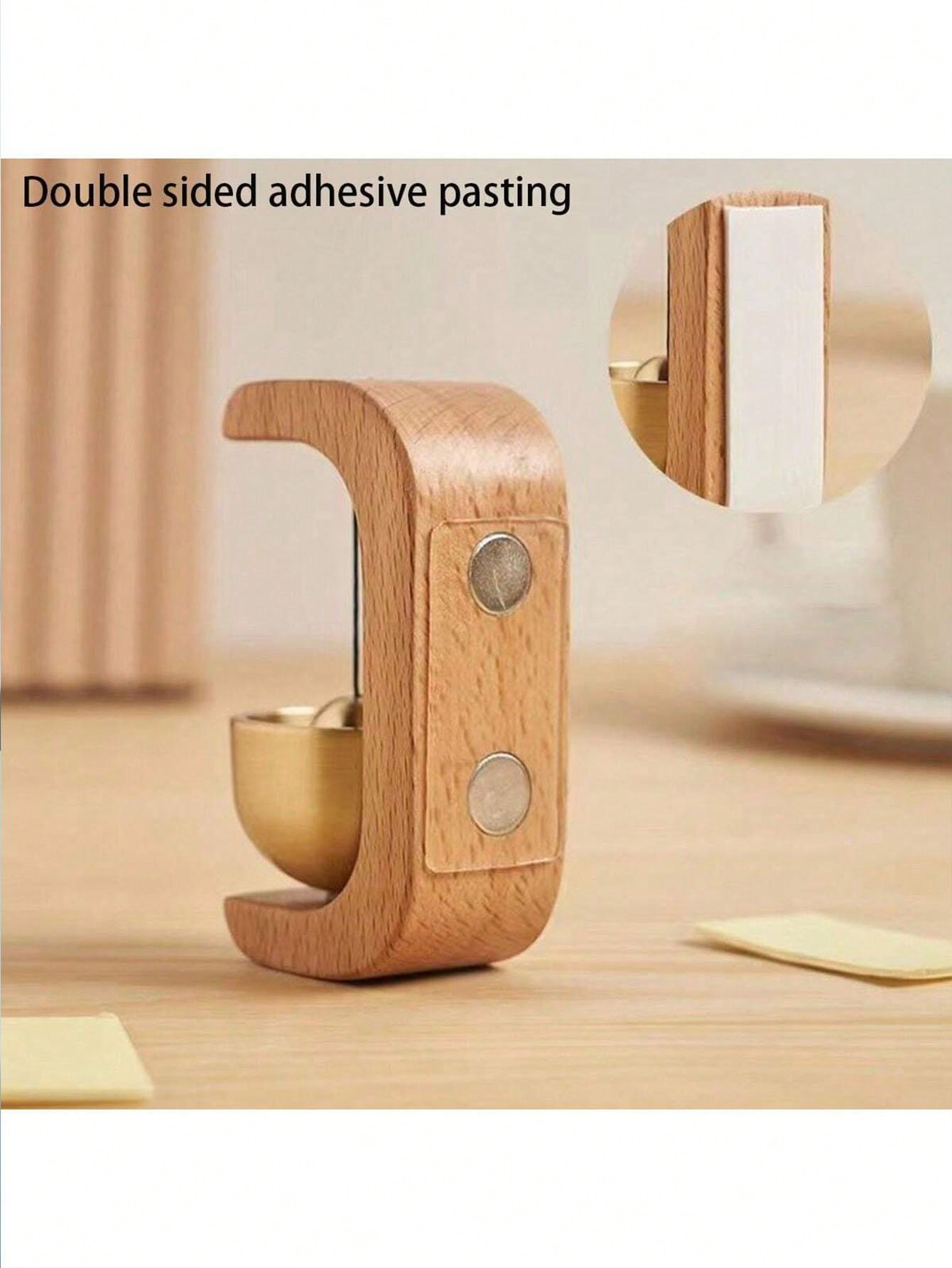 1pc Home Hanging Doorbell Reminder Bell With Yellow Brass Wind Chime, Suitable For Entrance Door