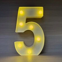 1入組21公分/8.3英吋led字母燈,字母發光數字燈,情書晚燈,用於家庭、酒吧、婚禮、生日、聖誕派對室內外裝飾 - 黃色 - 查看 48