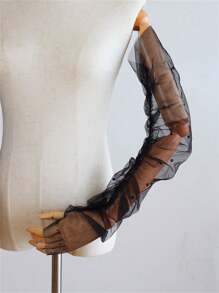 1只白色長珍珠新娘手套,超仙的婚禮配件 - 彩色 - 查看 8