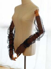 1只白色長珍珠新娘手套,超仙的婚禮配件 - 彩色 - 查看 7