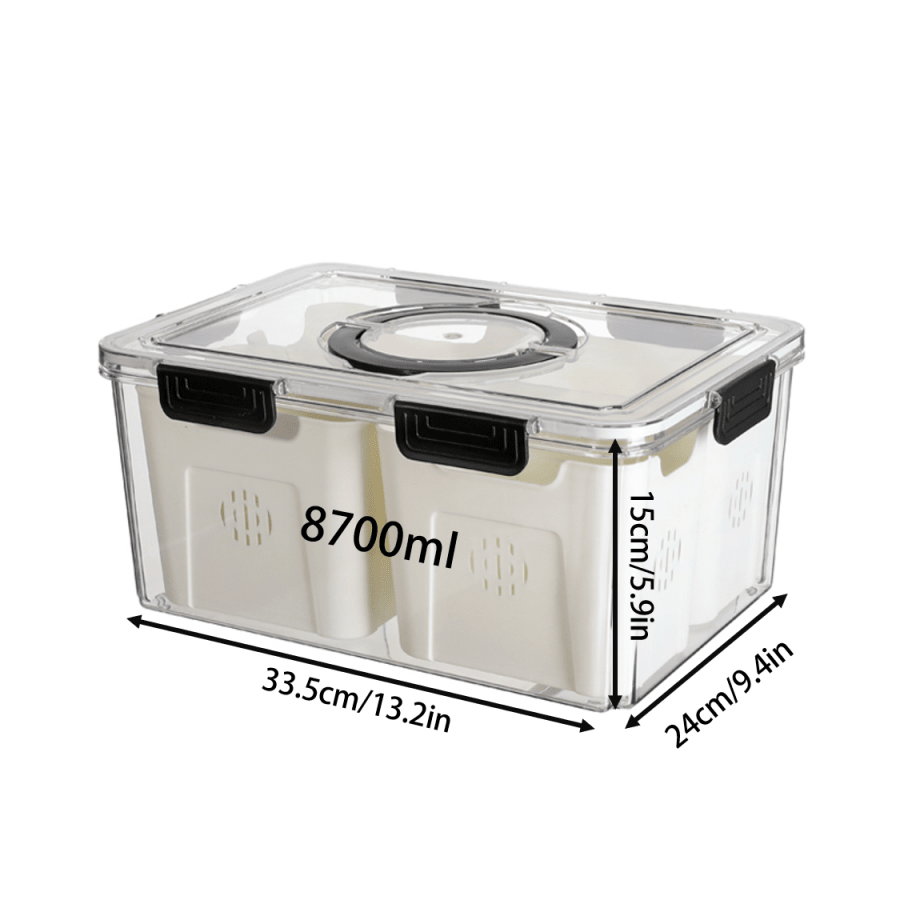 Boîte De Rangement CARE+PROTECT Pour Réfrigérateur - Transparente 4,65L Empilable