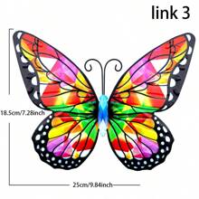 1 件 4 色蝴蝶形装饰物，由金属铁制成，壁挂式家居装饰适用于花园/客厅/阳台/露台/栅栏/卧室/餐厅、家居装饰、房间装饰、墙壁装饰 - 彩色 - 查看 6