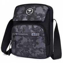 Bolsa De Hombro Bandolera Cruzada Para Hombre - Negro - Ver 3