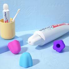 4pcs Màu sắc tùy ý Pha trộn Tự Đóng Kem đánh răng , Kem đánh răng Mũ lưỡi trai Máy pha chế Đối với Người lớn Phòng tắm , Dễ sử dụng , Silicone Kem đánh răng Mũ lưỡi trai - Nhiều màu - Xem 2