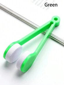 1pc Portable Ultrafine Fiber Eyeglass Cleaning Brush, Compact Multifunctional Sunglasses Cleaning Tool, No Streaks On Vision, Perfect Accessory For Daily Use Glasses Accessories For Women