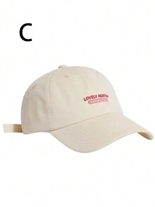 1pc Unisex Letter C Embroidered Fashionable Baseball Cap - Multicolor - View 4