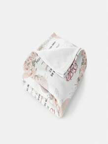 1pc Cartoon Envelope Pattern Flannel Throw Blanket, Home Room Decor, Picnics, Travels, Fluffy Cozy Blanket, Autumn Blanket, Gift For Sisters