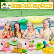 15 Pcs Inflatable Drink Holder, Pool Drink Floats Inflatable Cup Holders + 1 Hand Pump, Drink Floaties For Swimming Pool Party Pool Toys - Multicolor - View 8