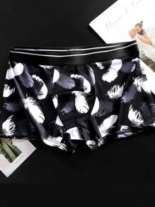 Men's 4pcs/Set Ice Silk Thin Breathable Sexy Printed Boxer Briefs For Summer - Multicolor - View 4