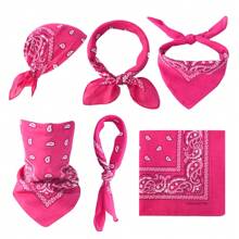 Set de [16 PIEZAS] Pañuelo cuadrado de estilo bohemio de poliéster con estampado de cachemira, un gran valor de multicolor para accesorios de hip-hop, rock, al aire libre, máscara, pañuelo, ciclismo, montañismo, protección contra el viento y el sol, diadema, banda para la cabeza, ideal para vestir tu apariencia en Navidad