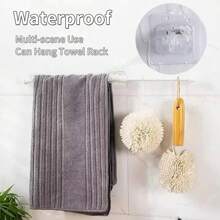2pcs/Set Clear Rod Clip Curtain Rod Hooks, Non-Drilling Stick-On Expandable Rod Holders For Home Decoration