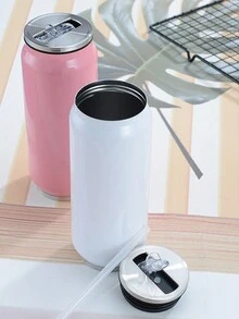 Stainless Steel Insulated Can Shaped Creative Water Bottle - Pink - View 4